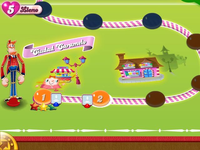 Nivel 2 de candy crush. (En el mapa)
