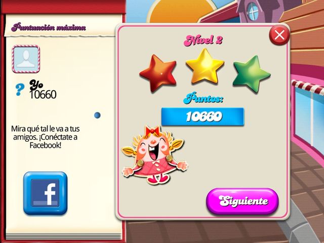 Nivel 2 de candy crush. Completado!